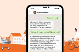 Appen met chatbot Willem Aiexander over de Miljoenennota