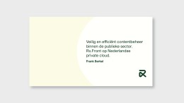 Rx.Front migreert naar 100% Nederlandse private cloud