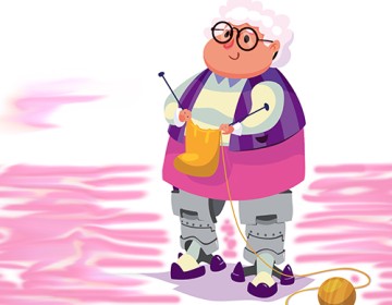 Je oma in een robotpak?