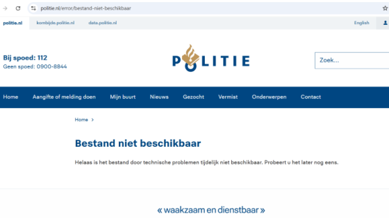 Politie haalt Woo-documenten offline