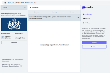 Overheid neemt eigen Mastodon-server in gebruik