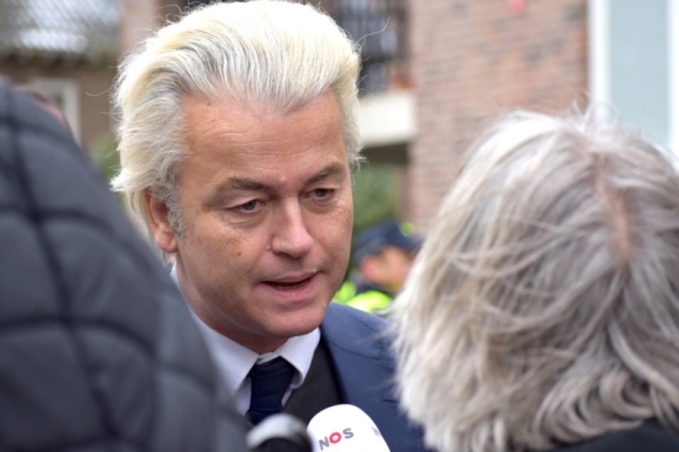 Geert Wilders in gesprek met de NOS