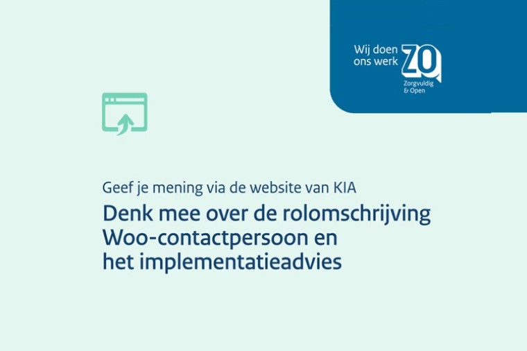 Denk mee over de rolomschrijving Woo-contactpersoon
