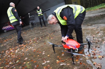 De lucht klaart op voor de drone