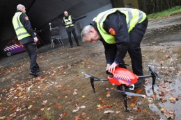 De lucht klaart op voor de drone