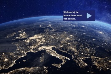 Interactieve digitaliseringskaart van Europa