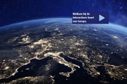 Interactieve digitaliseringskaart van Europa