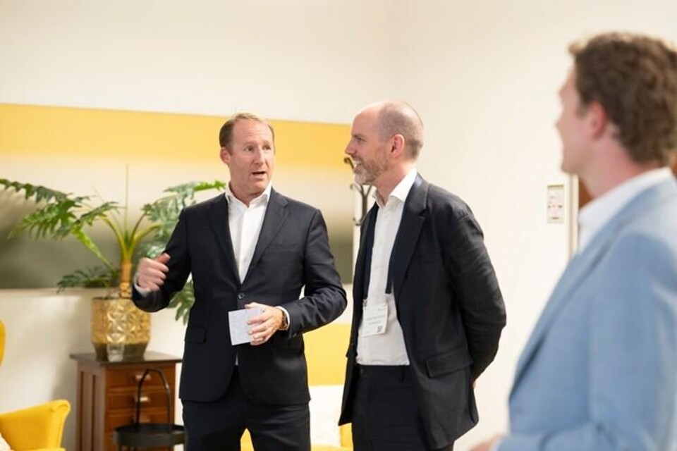 Moderator Kees Verhoeven, Koen Wortmann en Tim Faber