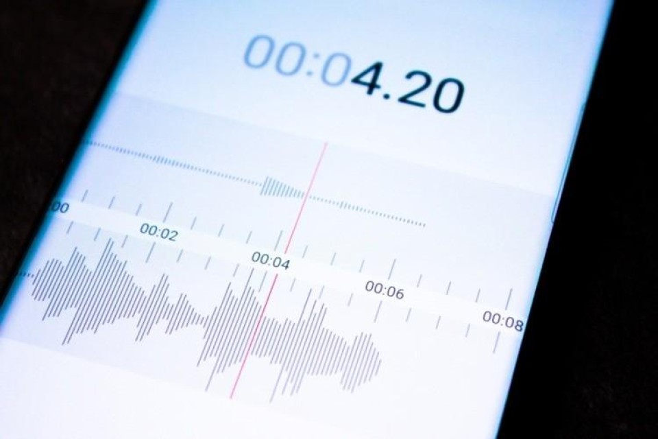 Voicerecorder op smartphone