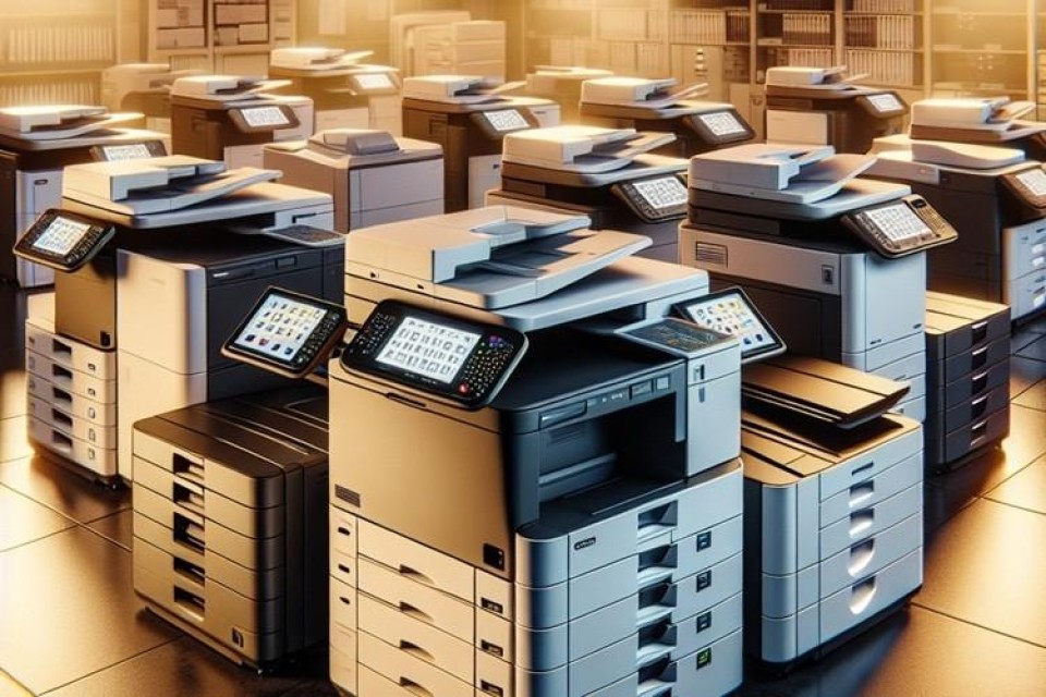 Kopieermachines in een archief