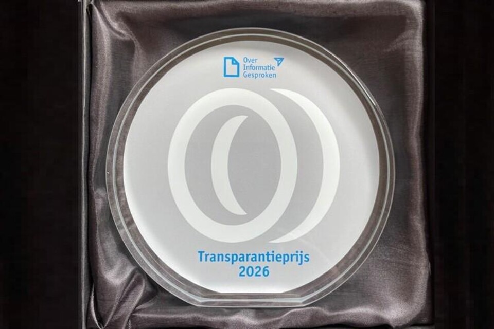 Beeld van de transparantieprijs 2026