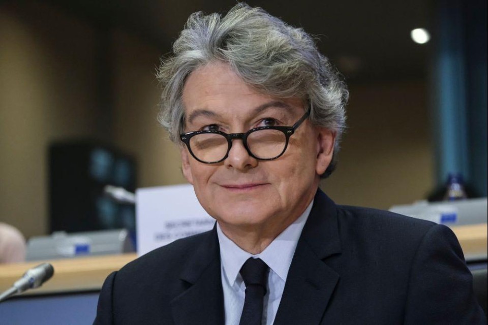 Portret van Thierry Breton in Brussel