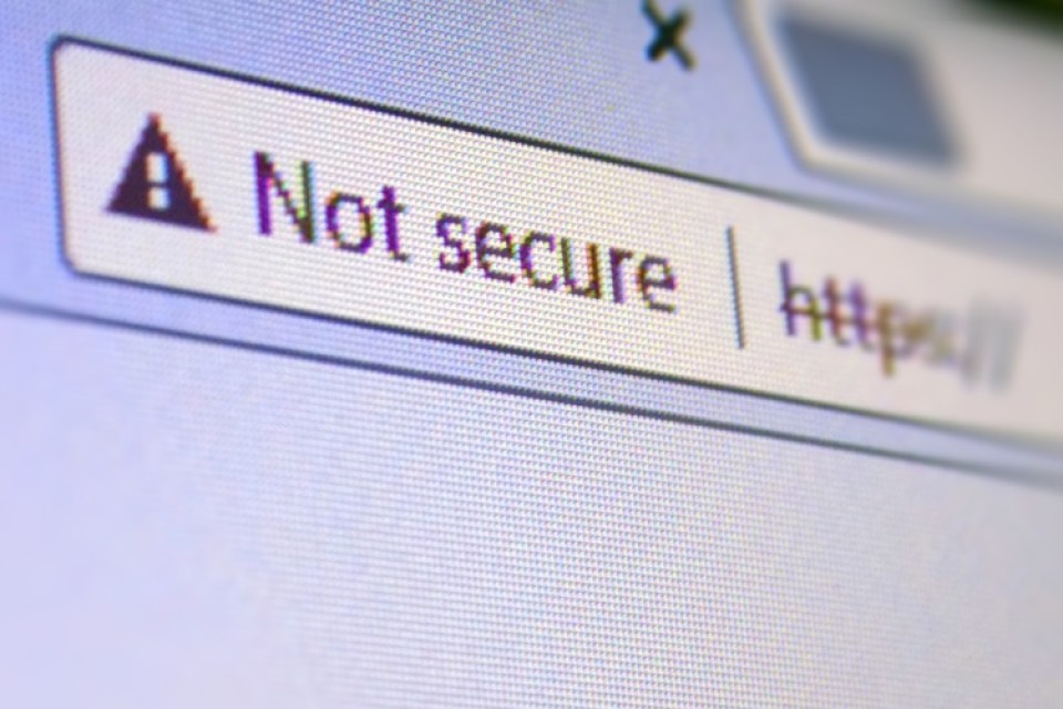 Not secure melding van website